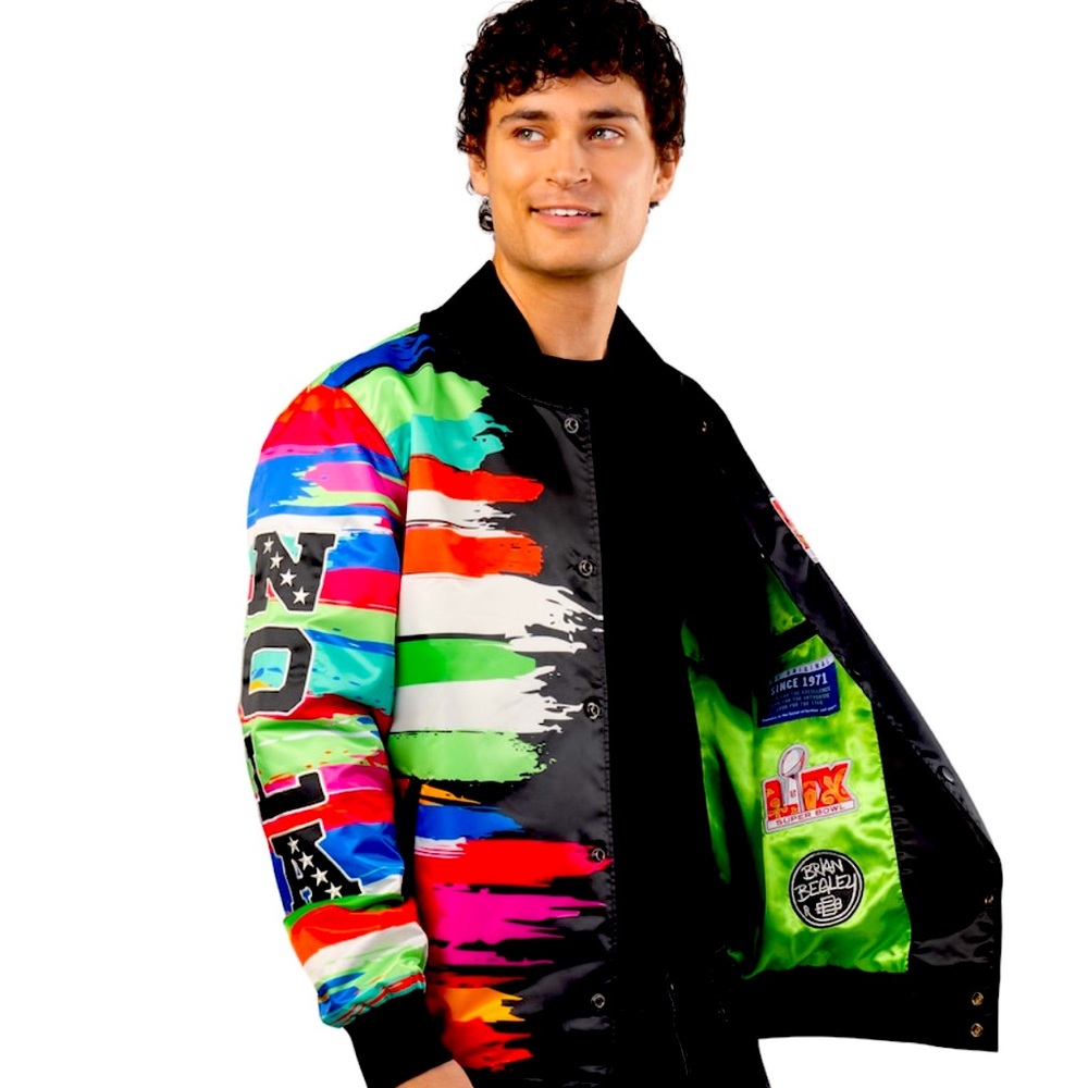 Super Bowl LIX Starter x MSX by Michael Strahan Black Full-Snap Voodoo Jacket
